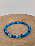 Throat Chakra Striped Agate Bracelet