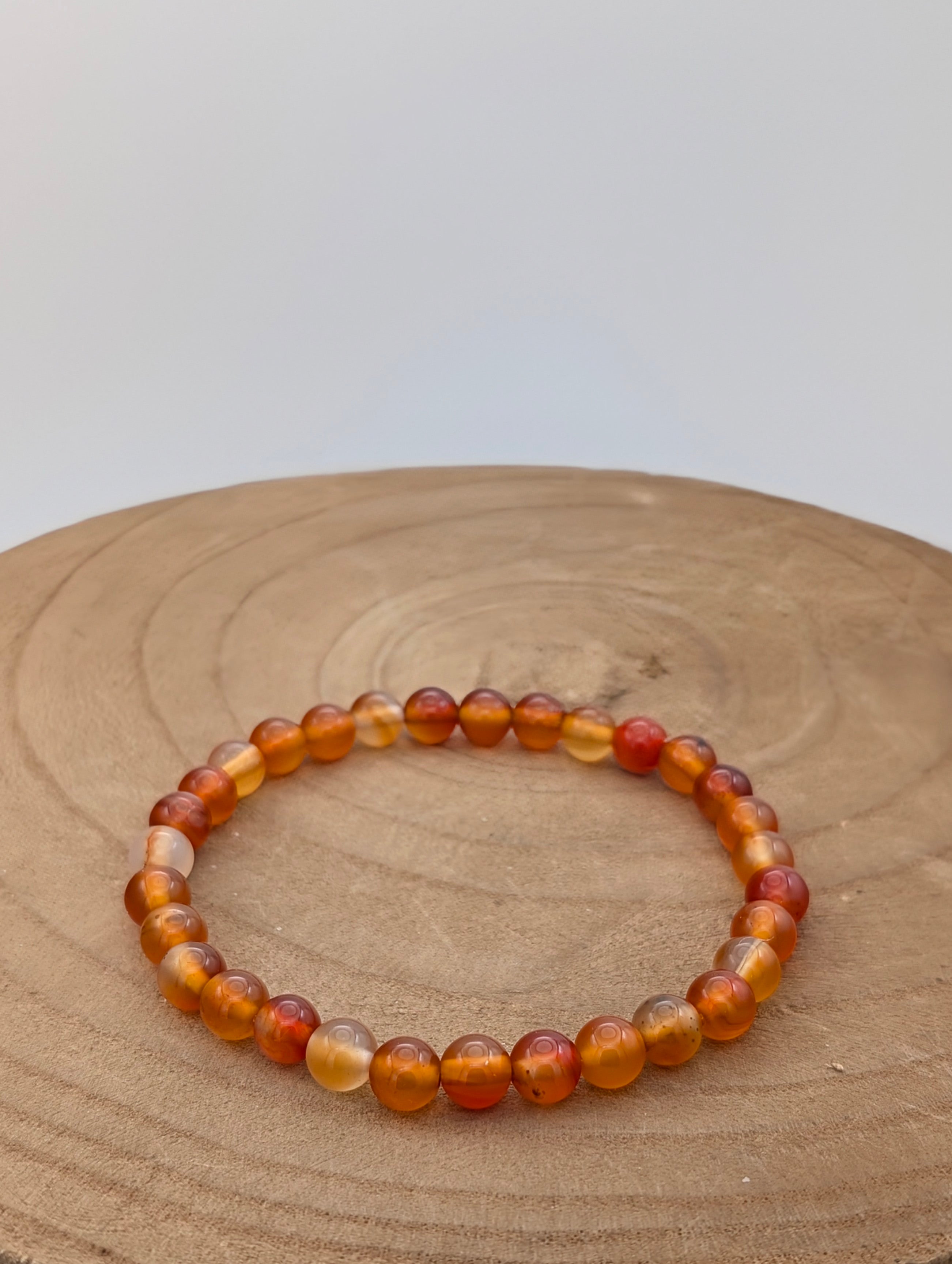 Sacral Chakra Carnelian Bracelet